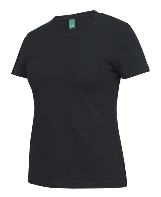 C OF C LADIES COTTON S/S STRETCH TEE 1STS1
