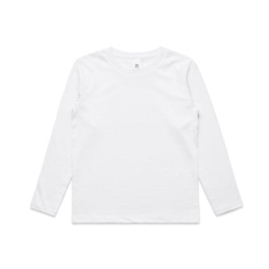 Kids Staple L/S Tee White