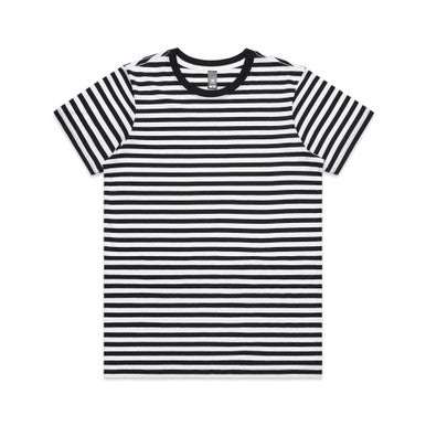 AS4037 Wo's Maple Stripe Tee BLACK/WHITE