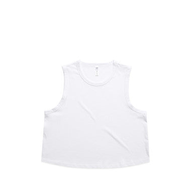 AS4091 Wo's Martina Crop Tank WHITE