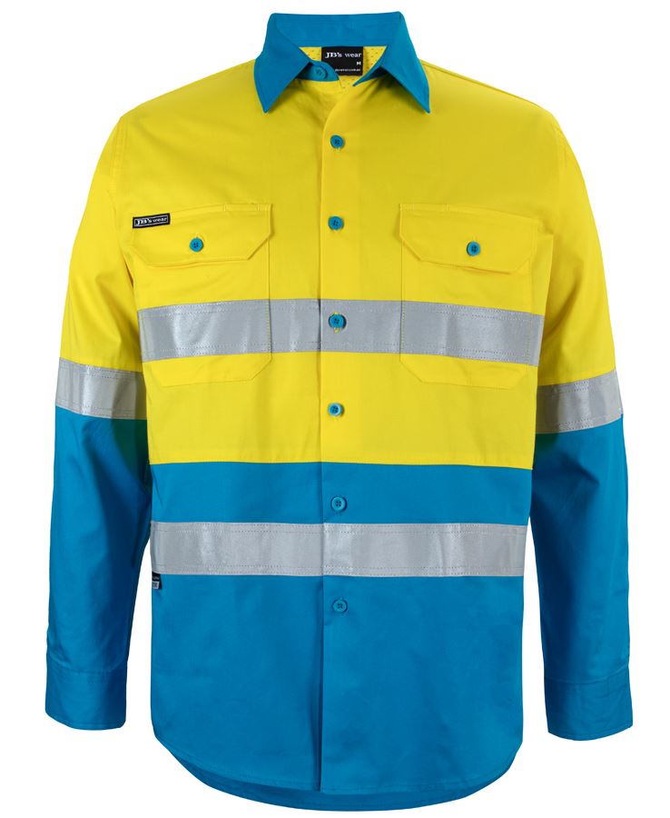 JB'S HI VIS L/S (D+N) 150G WORK SHIRT 6DNWL-( SIZE 3XS - XS )