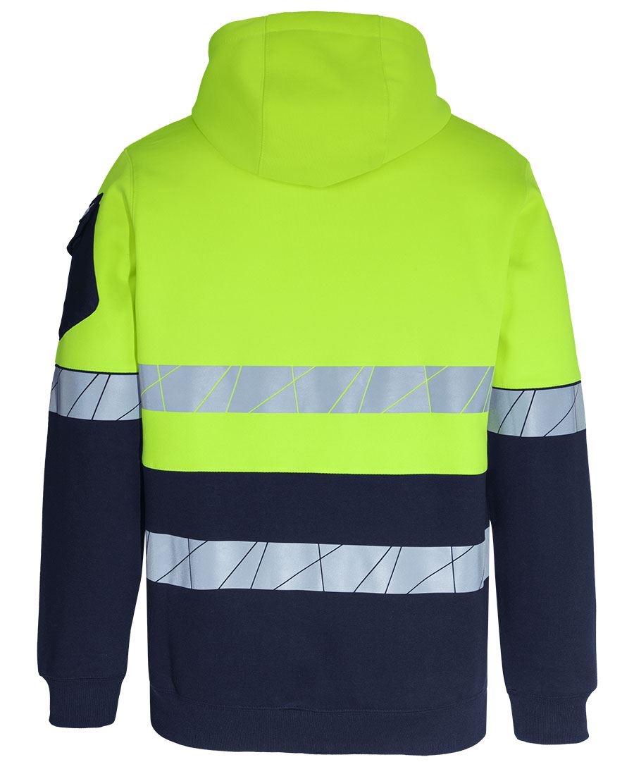 JB'S 450G HI VIS FULL ZIP HOODIE WITH FRAGMENTED TAPE 6DPFZ