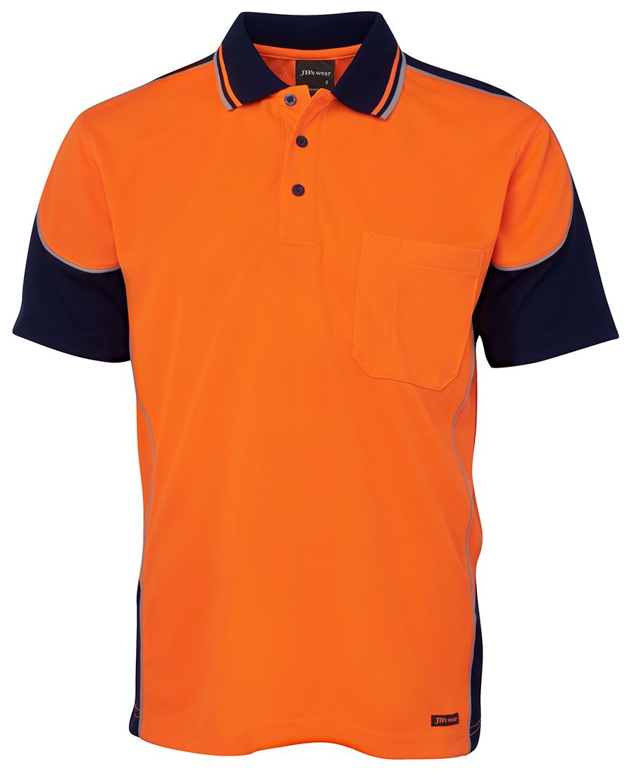 Jb'S Hi Vis Contrast Piping Polo 6Hcp4