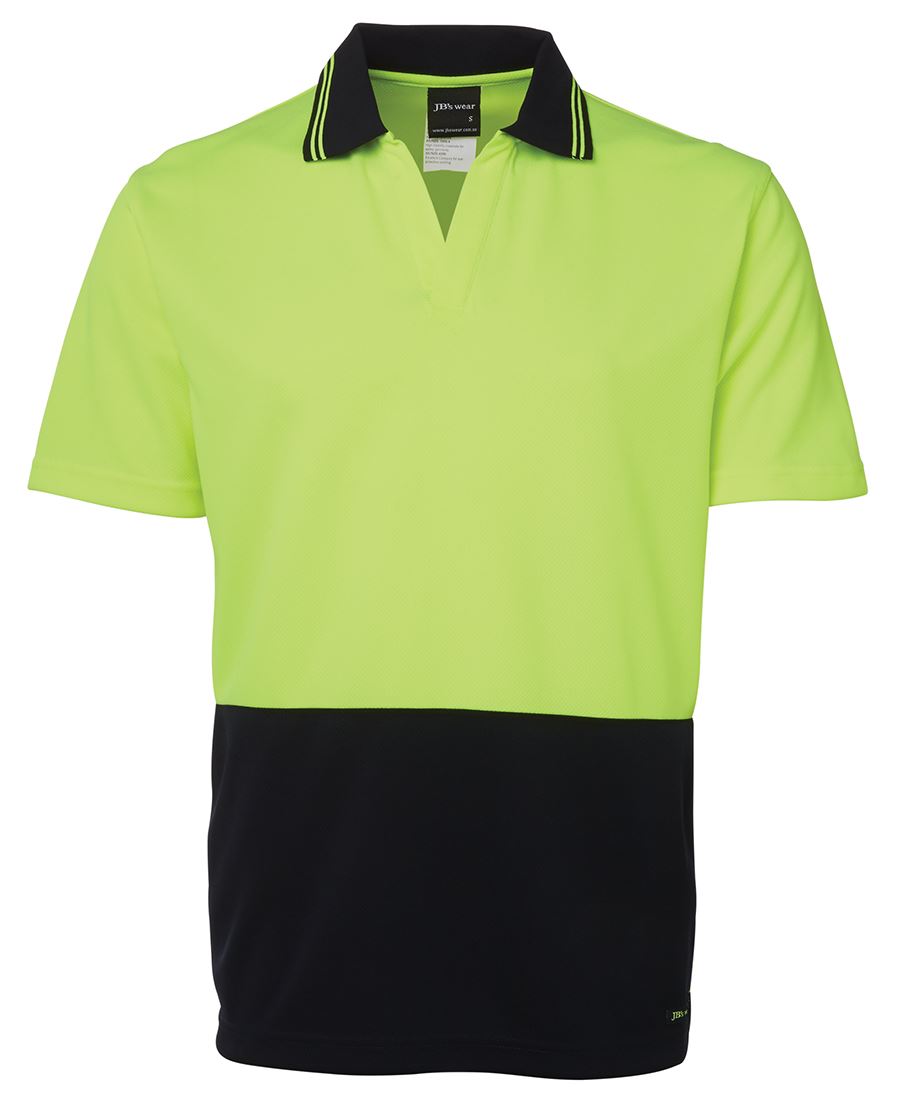 Jb's Hi Vis S/S Non Button Polo