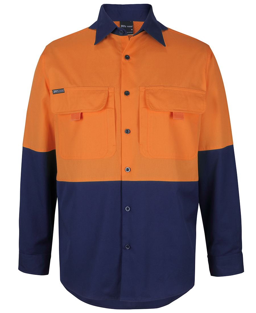 JB'S HI VIS RIPSTOP L/S FISHING SHIRT 6HNRL