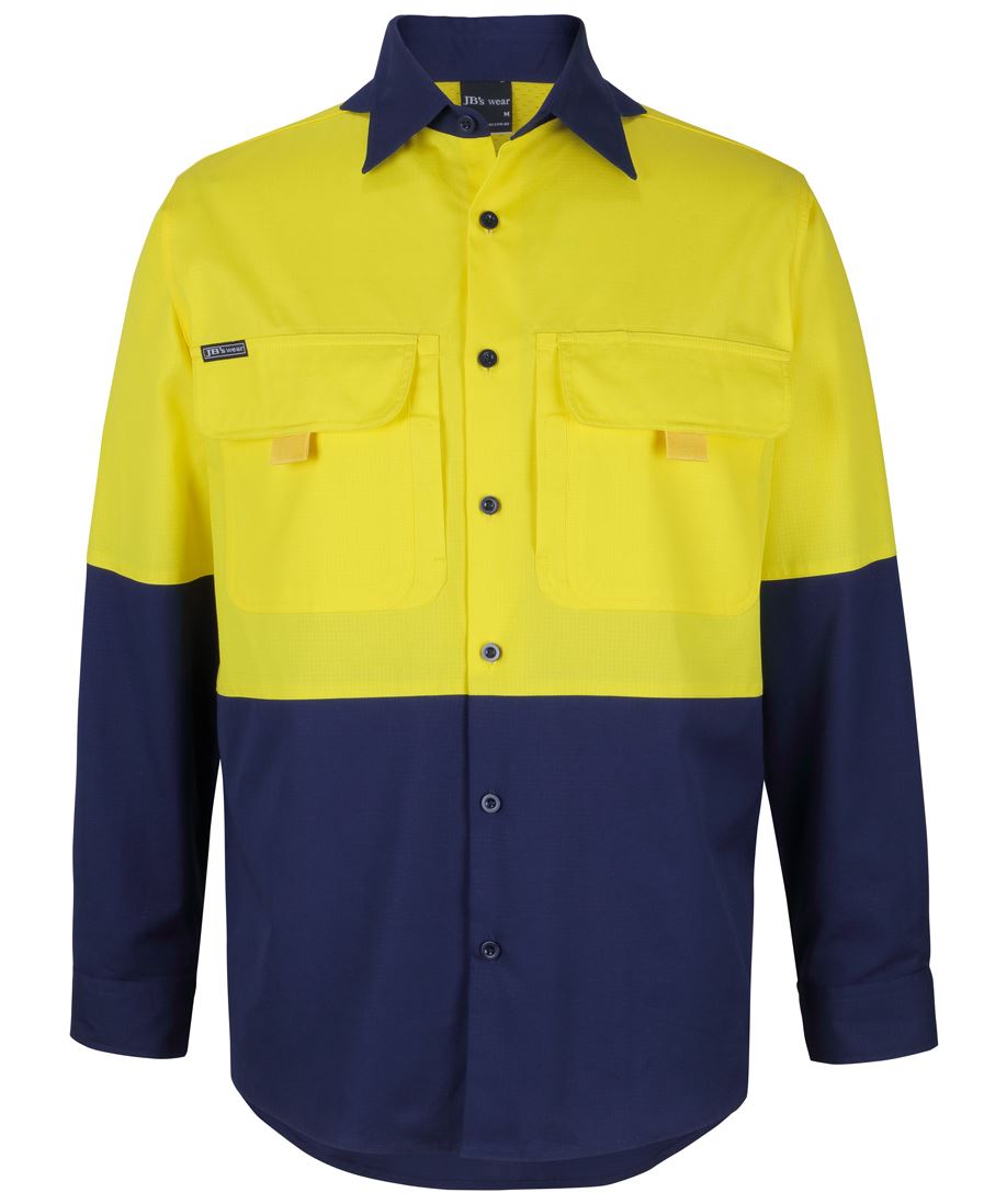 JB'S HI VIS RIPSTOP L/S FISHING SHIRT 6HNRL