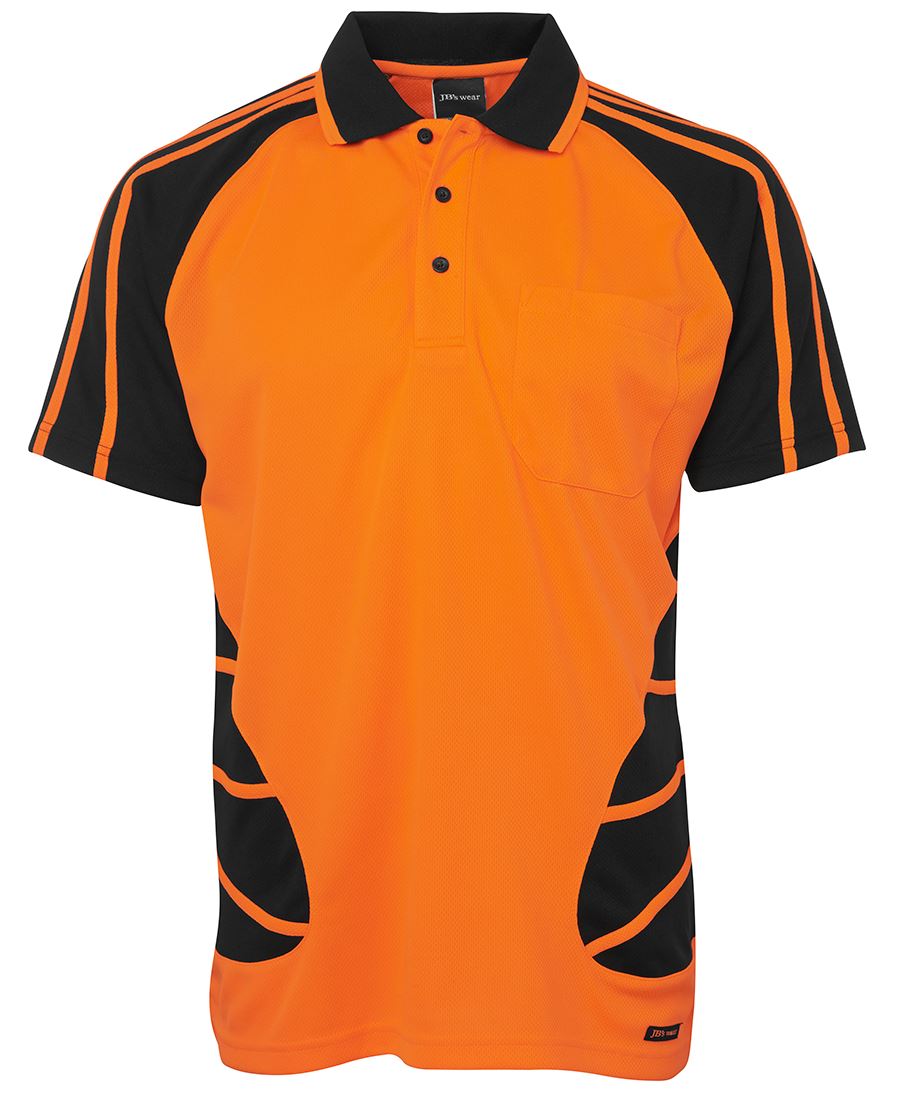 JB'S HI VIS S/S SPIDER POLO 6HSP
