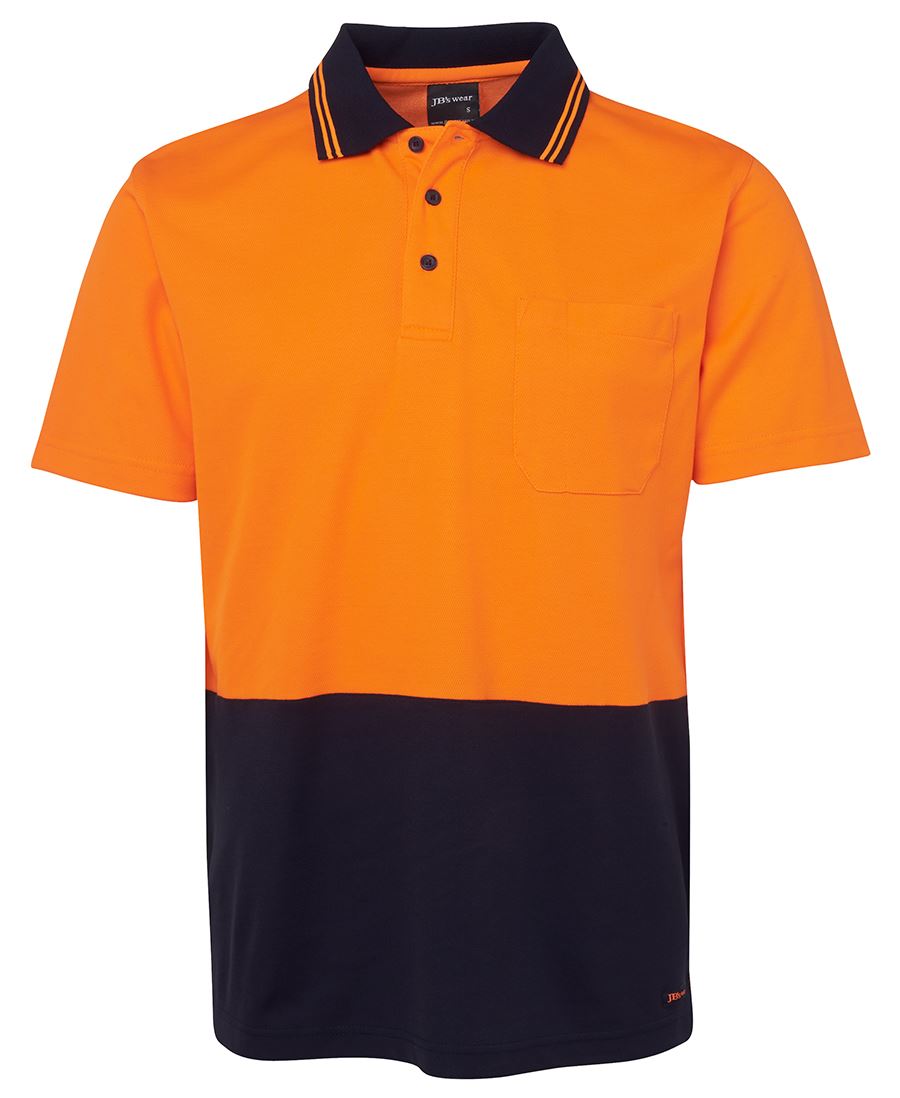 Jb's Hi Vis Non Cuff S/S Cotton back 6NCCS