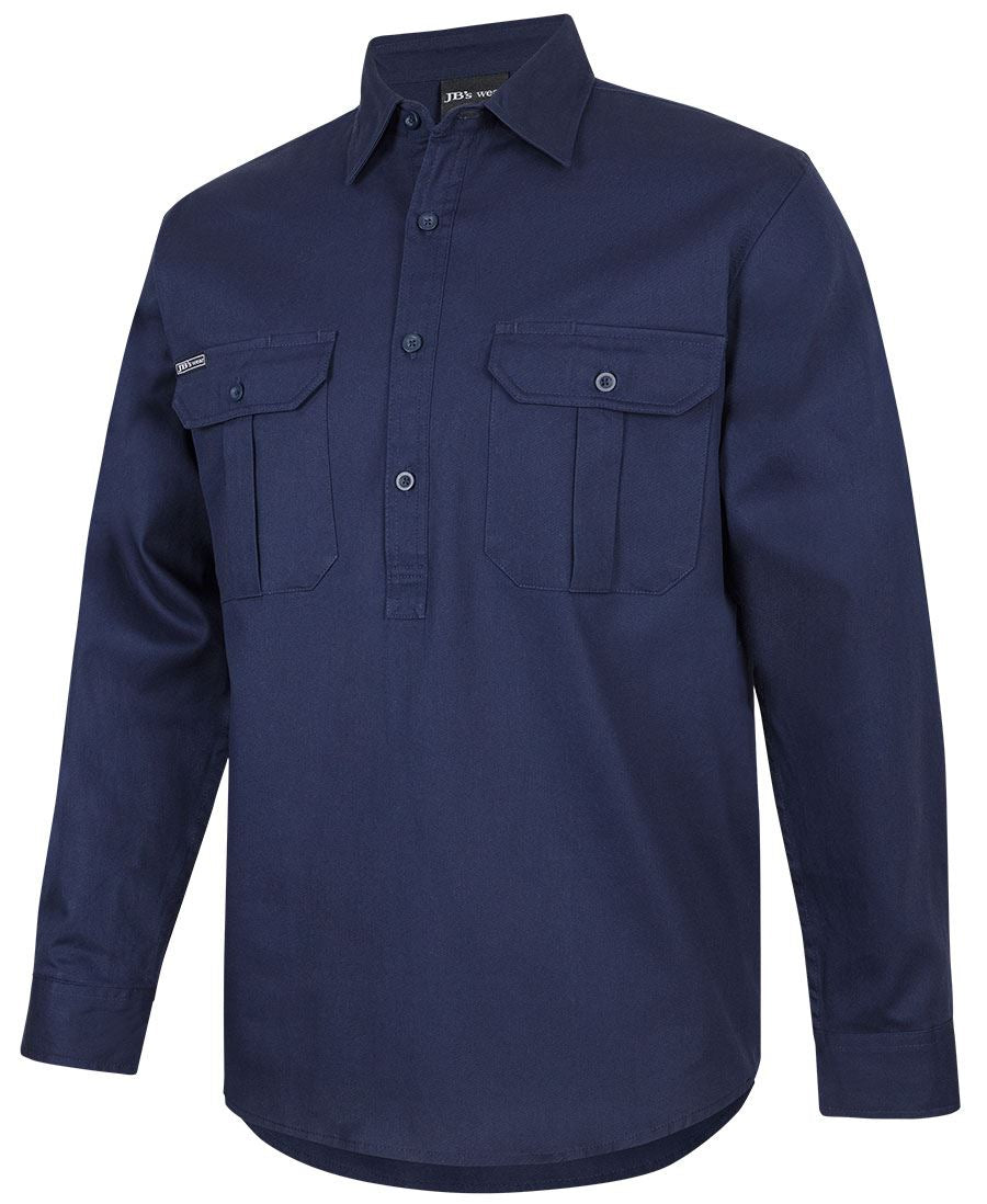 JB'S CLOSE FRONT L/S 190G WORK SHIRT 6WSCF