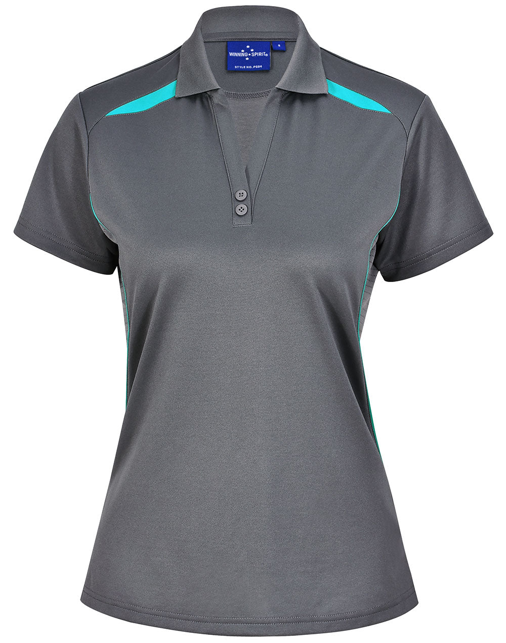 PS94 LADIES SUSTAINABLE POLY/COTTON CONTRAST SS POLO (6 -14)