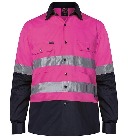 RITEMATE RM1050R -2 Tone Open Front Shirt L/S