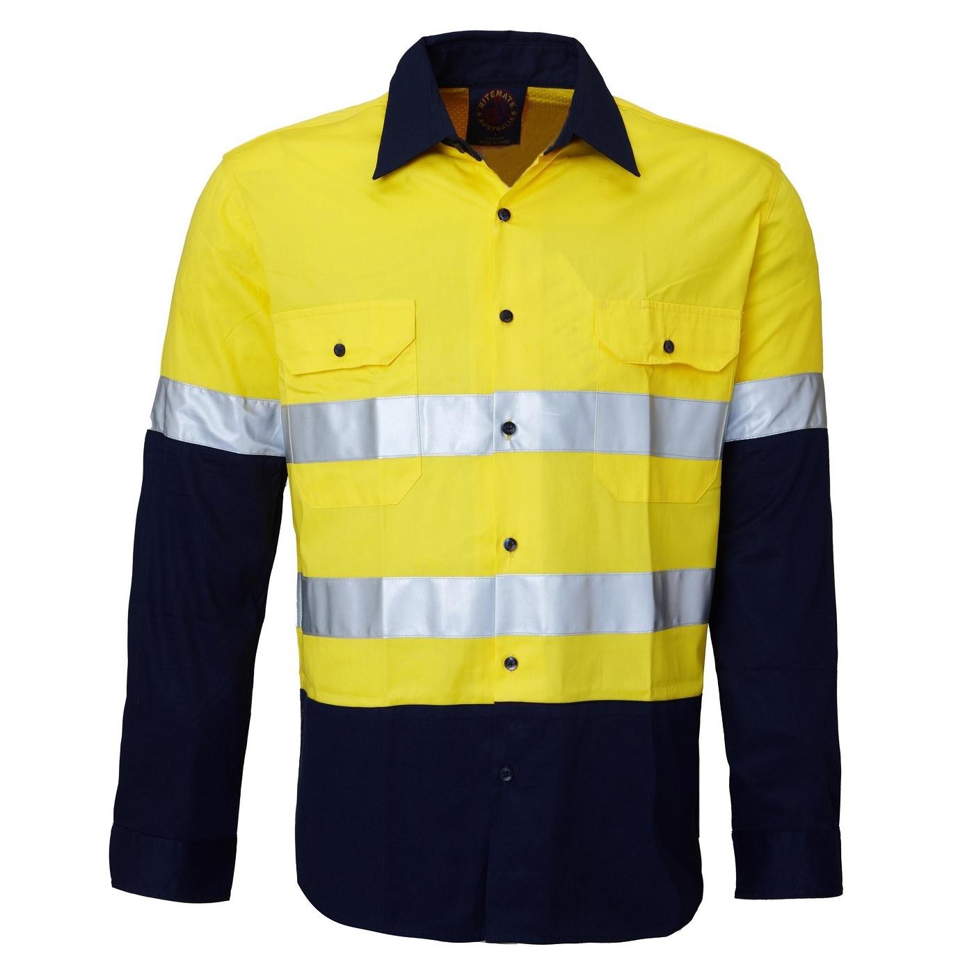 RITEMATE RM1050R -2 Tone Open Front Shirt L/S