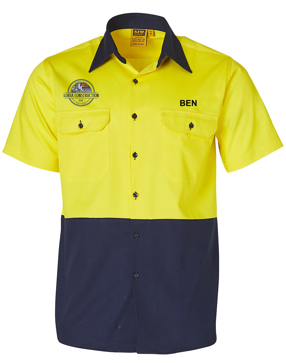 SW53 COTTON DRILL SAFETY SHIRT S/S