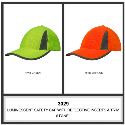 Luminescent Safety Cap with Reflective Inserts and Trim-HW3029