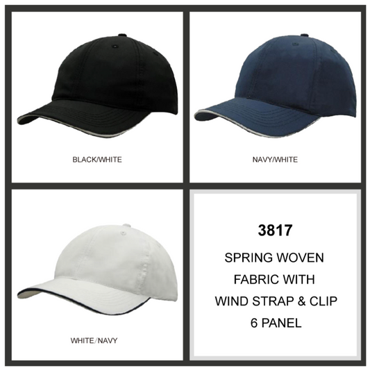 Spring Woven Fabric With Wind Strap & Clip- Hw3817