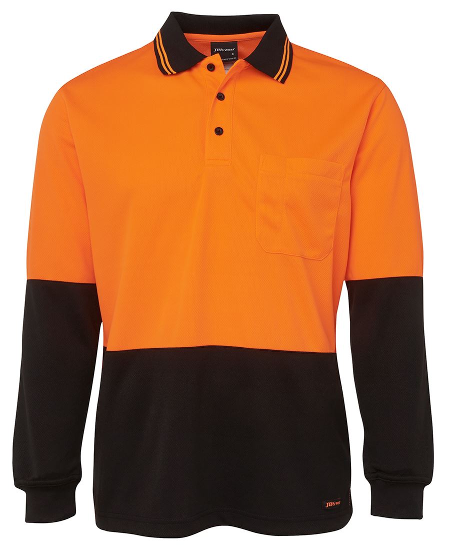Hi Vis L/S Traditional Polo 6HVPL