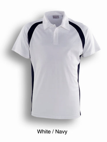 Mens Short Sleeve Contrast Panel Polo-Cp0919 (S -2Xl)