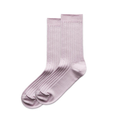 AS1203 Wo's Rib Socks (2 Pairs)  ORCHID