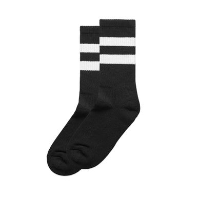 AS1210 Relax Stripe Socks (2 Pairs)  BLACK/WHITE