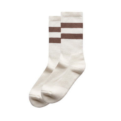 AS1210 Relax Stripe Socks (2 Pairs) NAT/WALNUT