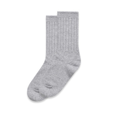 AS1214 Knit Socks (2 Pairs)  GREY MARLE