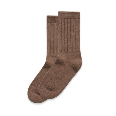 AS1214 Knit Socks (2 Pairs)  WALNUT