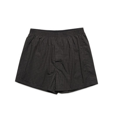 AS1215 Boxer Check Shorts  BLACK/COAL