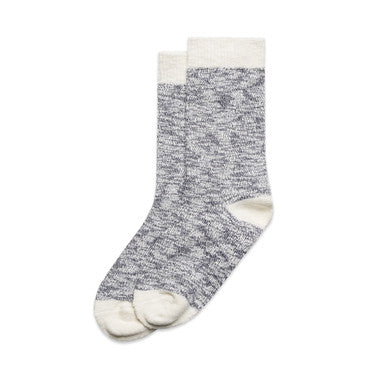 AS1217 Slub Socks (2 Pairs)  MIDNIGHT/NATURAL