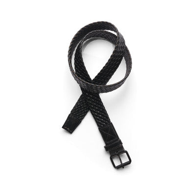 AS1405 Braided Leather Belt  BLACK