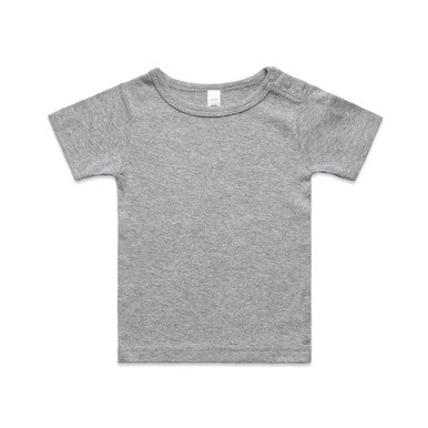 AS3001 Organic Infant Wee Tee  GREY MARLE