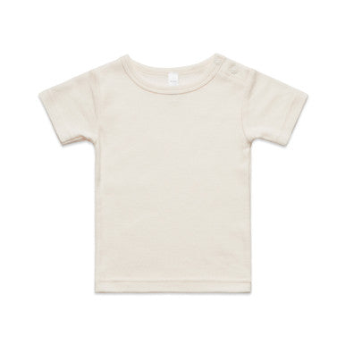 AS3001 Organic Infant Wee Tee  NATURAL