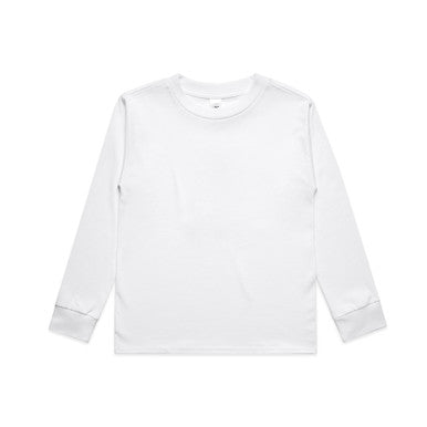 AS3062 Kids Classic L/S Tee  WHITE