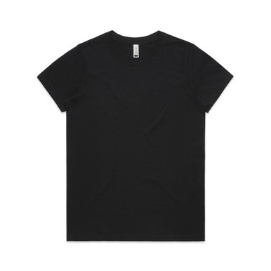 AS001G Wo's Maple Organic Tee  BLACK