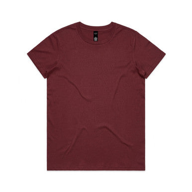 AS4001 Wo's Maple Tee  BURGUNDY