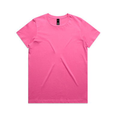 AS4001 Wo's Maple Tee  CHARITY PINK