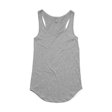 AS4007 Wo's Dash Racerback Tank  GREY MARLE