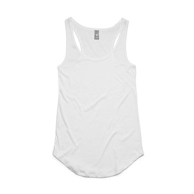 AS4007 Wo's Dash Racerback Tank  WHITE
