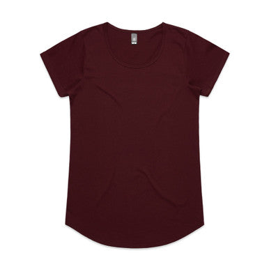 AS4008 Wo's Mali Tee  BURGUNDY