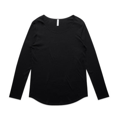 AS4009 Wo's Mali L/S Tee  BLACK
