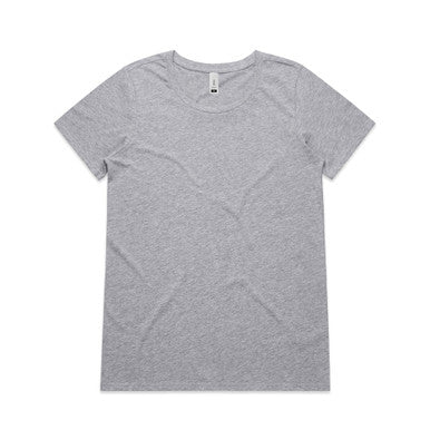 AS4011 Wo's Shallow Scoop Tee  GREY MARLE