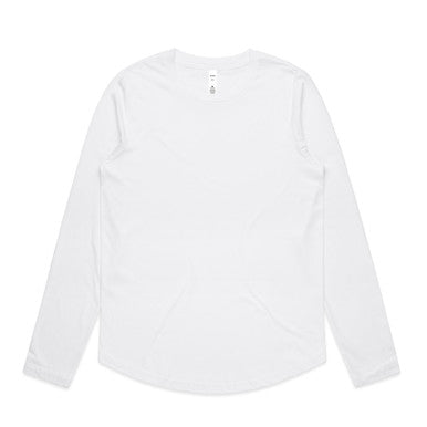AS4021 Wo's Maple Curve L/S Tee  WHITE