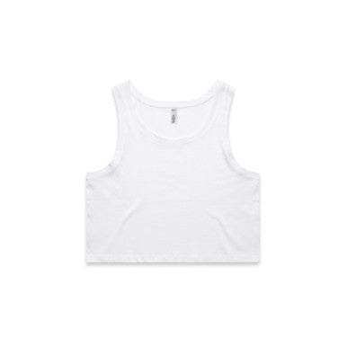 AS4031 Wo's Crop Singlet  WHITE