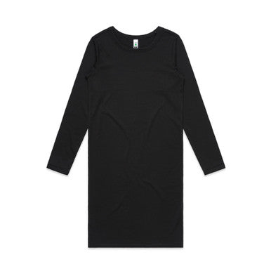 AS4033 Wo's Mika Organic L/S Dress  BLACK