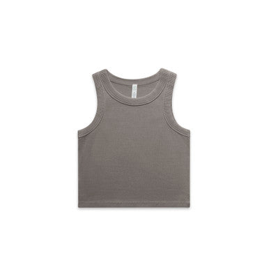 AS4035 Wo's Faded Organic Rib Crop Tank  FADED GREY