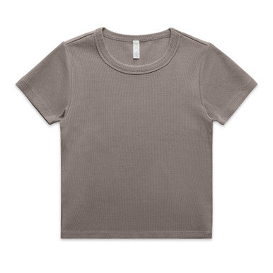 AS4036 Wo's Faded Organic Rib Tee  FADED GREY