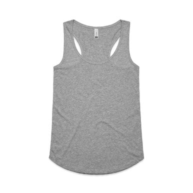 AS4045 Wo's Yes Racerback Singlet  GREY MARLE