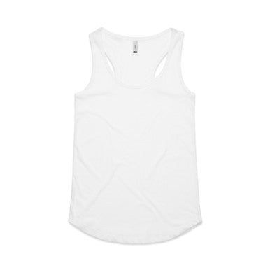 AS4045 Wo's Yes Racerback Singlet  WHITE