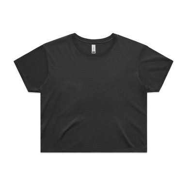AS062F Wo's Faded Crop Tee  FADED BLACK