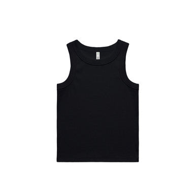 AS063G Wo's Organic Rib Tank  BLACK