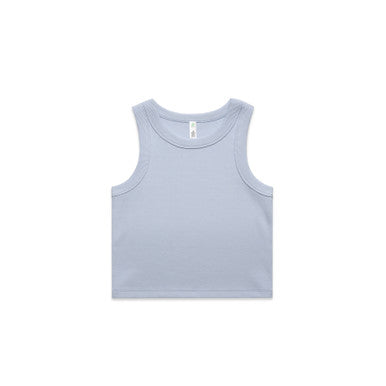 AS064G Wo's Organic Rib Crop Tank  POWDER